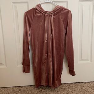 Pink Velvet Hoodie from Fringe Boutique